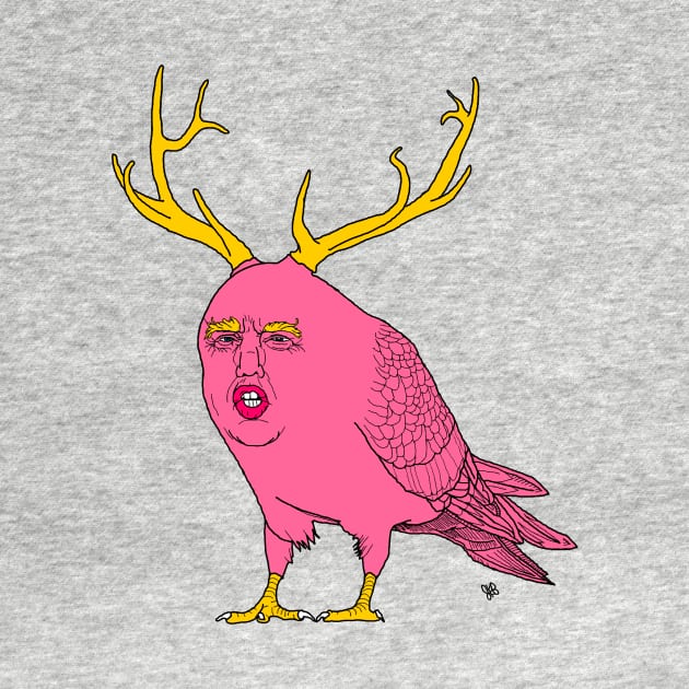 Flying Donald Trump Pigeon Elk by Joodls